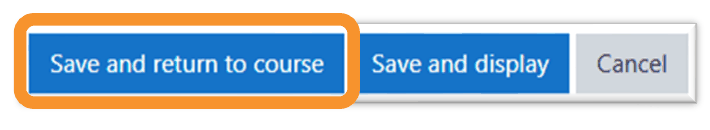Moodle の保存ボタン